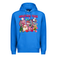 True Royal retro pink christmas vibes Premium Hoodie - MaliasSmallBusiness