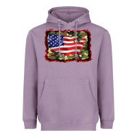 Lavender distressed american flag Heavyweight Hoodie - BarkalooDesign