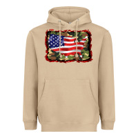 Mushroom distressed american flag Heavyweight Hoodie - BarkalooDesign