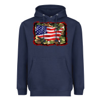 Navy distressed american flag Heavyweight Hoodie - BarkalooDesign