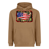 Toasted Coconut distressed american flag Heavyweight Hoodie - BarkalooDesign