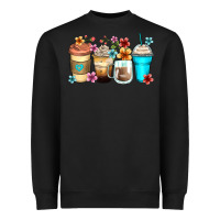 Black flowers with coffee Heavyweight Sweatshirt - Zillion Design Studio