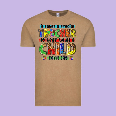 It Takes A Special Teacher To Hear What A Child Cant Say Tbw Vintage Tee Designed By Texasbilliewilder
