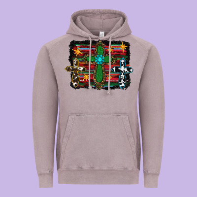 Vintage Hoodie Western Cross