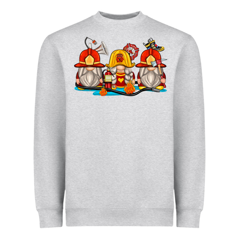 Firefighter Gnomes Heavyweight Sweatshirt by Zillion Design Studio | Teevron