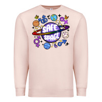 Pale Pink safe space Premium Sweatshirt - MaliasSmallBusiness
