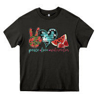 Asphalt peace love watermelon Heavy Core Tee - SublimationCraftShop