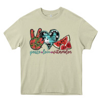 Mossy peace love watermelon Heavy Core Tee - SublimationCraftShop