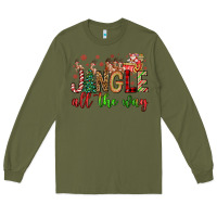 Army Green jingle all the way Long Sleeve Tee - FaDigitalArtStudio