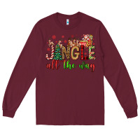Burgundy jingle all the way Long Sleeve Tee - FaDigitalArtStudio