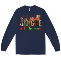 Navy jingle all the way Long Sleeve Tee - FaDigitalArtStudio