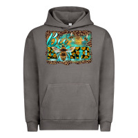 Pigment Tornado bee kind with sunflower and leopard background Urban Hoodie - Artiststas