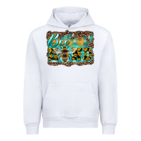 White bee kind with sunflower and leopard background Urban Hoodie - Artiststas