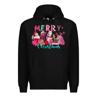 Black pink christmas coffee cups Premium Hoodie - MaliasSmallBusiness
