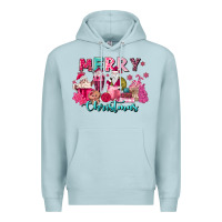 Blue Mist pink christmas coffee cups Premium Hoodie - MaliasSmallBusiness