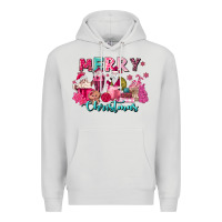 Dove Grey pink christmas coffee cups Premium Hoodie - MaliasSmallBusiness