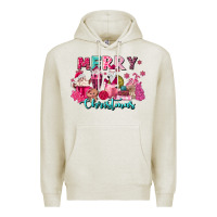 Oatmeal Heather pink christmas coffee cups Premium Hoodie - MaliasSmallBusiness