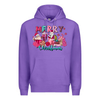 Purple pink christmas coffee cups Premium Hoodie - MaliasSmallBusiness