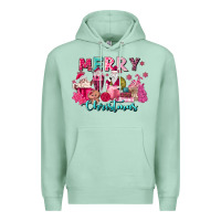 Seafoam pink christmas coffee cups Premium Hoodie - MaliasSmallBusiness