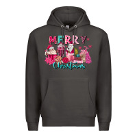 Smoke pink christmas coffee cups Premium Hoodie - MaliasSmallBusiness