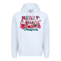 White pink christmas coffee cups Premium Hoodie - MaliasSmallBusiness