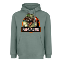 Sage Western Papasaurus Papa Dinosaur Heavyweight Hoodie - LillyAllenDesigns