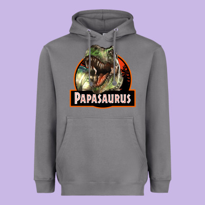Western Papasaurus Papa Dinosaur Heavyweight Hoodie Designed By Lillyallendesigns