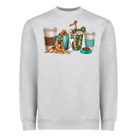 Heather Grey german shepherd dog coffee cups Heavyweight Sweatshirt - texasbilliewilder