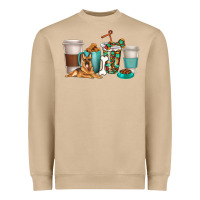 Mushroom german shepherd dog coffee cups Heavyweight Sweatshirt - texasbilliewilder