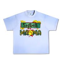 Grape Ice softball mama with leopard Urban Heavy Tee - Zillion Design Studio