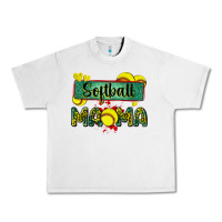 Lunar Rock softball mama with leopard Urban Heavy Tee - Zillion Design Studio