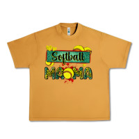 Peanut Butter softball mama with leopard Urban Heavy Tee - Zillion Design Studio