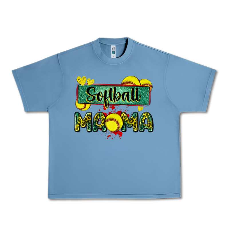 Softball Mama With Leopard Urban Heavy Tee by Zillion Design Studio | Teevron