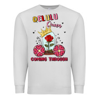 Dove Grey delulu queen coming through Premium Sweatshirt - MaliasSmallBusiness