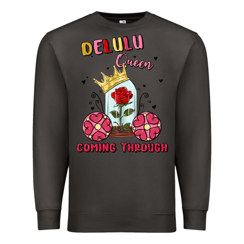 Delulu Queen Coming Through Premium Sweatshirt by MaliasSmallBusiness | Teevron