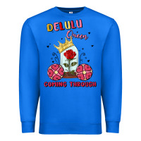 True Royal delulu queen coming through Premium Sweatshirt - MaliasSmallBusiness