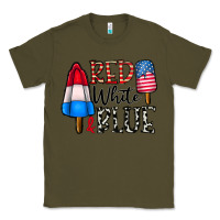 Army Green red white blue Classic Tee - CowhideDigitalArt
