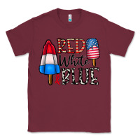 Burgundy red white blue Classic Tee - CowhideDigitalArt