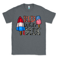 Charcoal Heather red white blue Classic Tee - CowhideDigitalArt