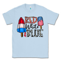 Dusty Blue red white blue Classic Tee - CowhideDigitalArt