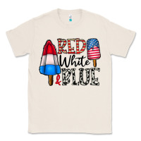 Natural red white blue Classic Tee - CowhideDigitalArt