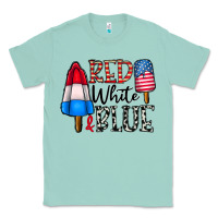 Seafoam red white blue Classic Tee - CowhideDigitalArt