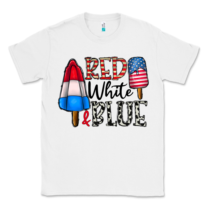 Red White Blue Classic Tee by CowhideDigitalArt | Teevron