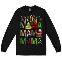 Black jolly mama mama mama Long Sleeve Tee - FaDigitalArtStudio