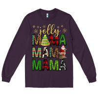 Plum jolly mama mama mama Long Sleeve Tee - FaDigitalArtStudio