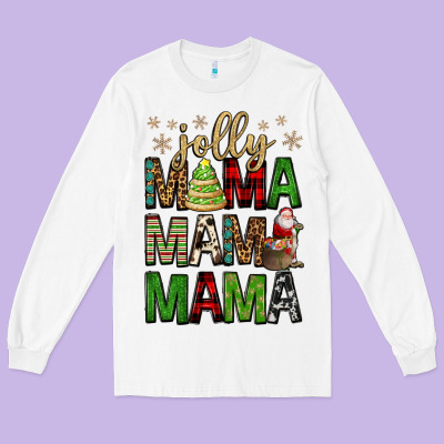 Jolly Mama Mama Mama Long Sleeve Tee Designed By Fadigitalartstudio