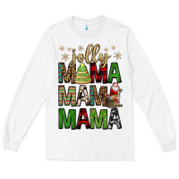 White jolly mama mama mama Long Sleeve Tee - FaDigitalArtStudio