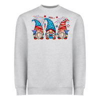 Heather Grey fourth of july gnomes Heavyweight Sweatshirt - Zillion Design Studio