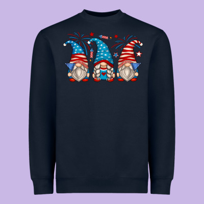 Fourth Of July Gnomes Heavyweight Sweatshirt Designed By Zillion Design Studio