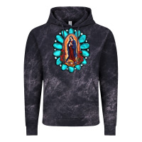 Cloud Black Gemstone Lady Of Guadalupe Vintage Hoodie - RanaPortraitStore